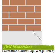 Foundation Corner Pop JWK Inspections Wedge Crack