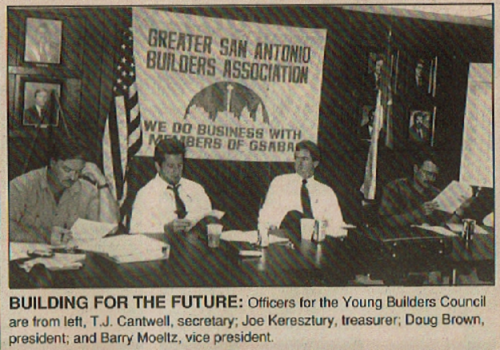 Young Builders Council 1990 Joe Keresztury Greater San Antonio Builders Association